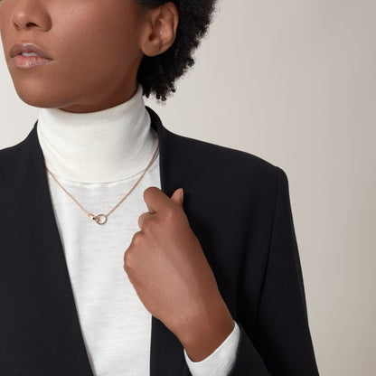 [Amore]LOVE DOUBLE RING NECKLACE