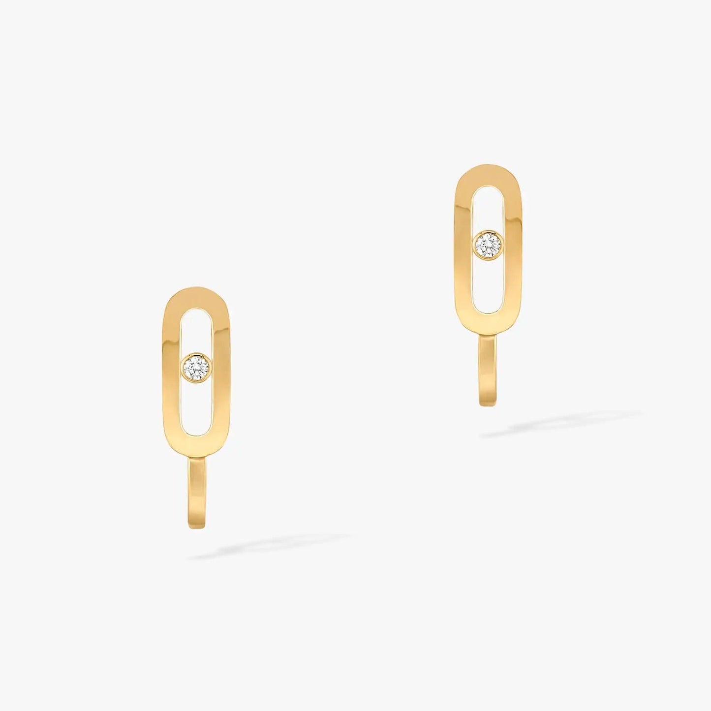 [Amore]CREOLES MOVE UNO MINI 1 DIAMOND EARRINGS