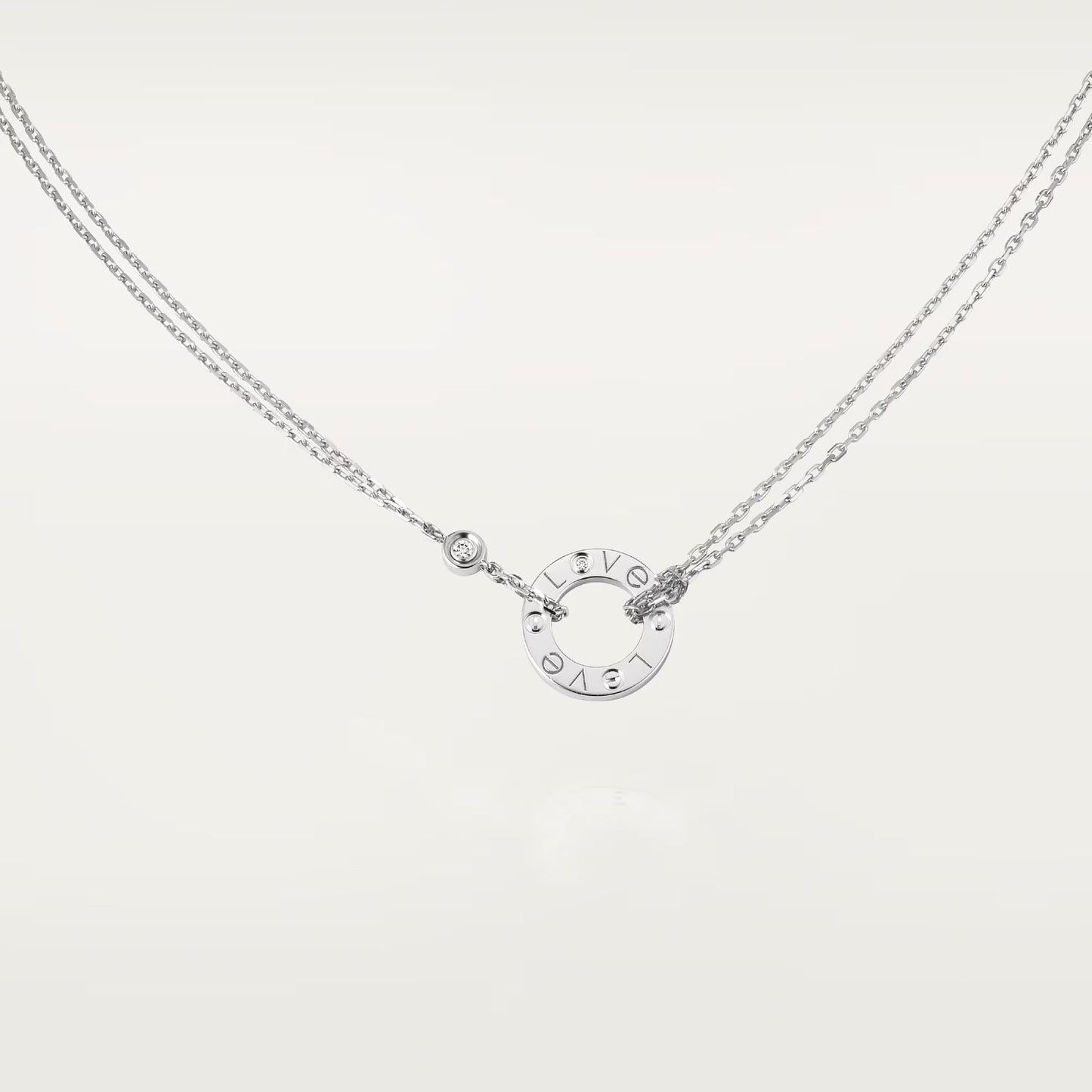 [Amore]LOVE NECKLACE 16MM 2 DIAMONDS
