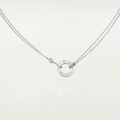 [Amore]LOVE NECKLACE 16MM 2 DIAMONDS