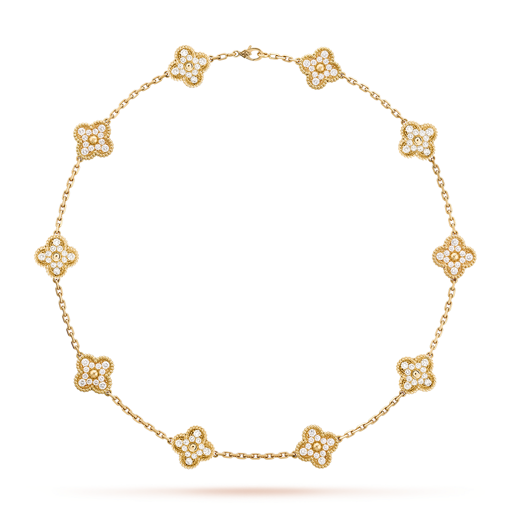[Amore]CLOVER 10 MOTIFS DIAMOND NECKLACE
