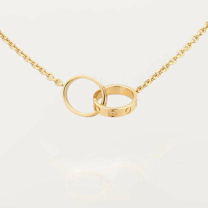 [Amore]LOVE DOUBLE RING NECKLACE