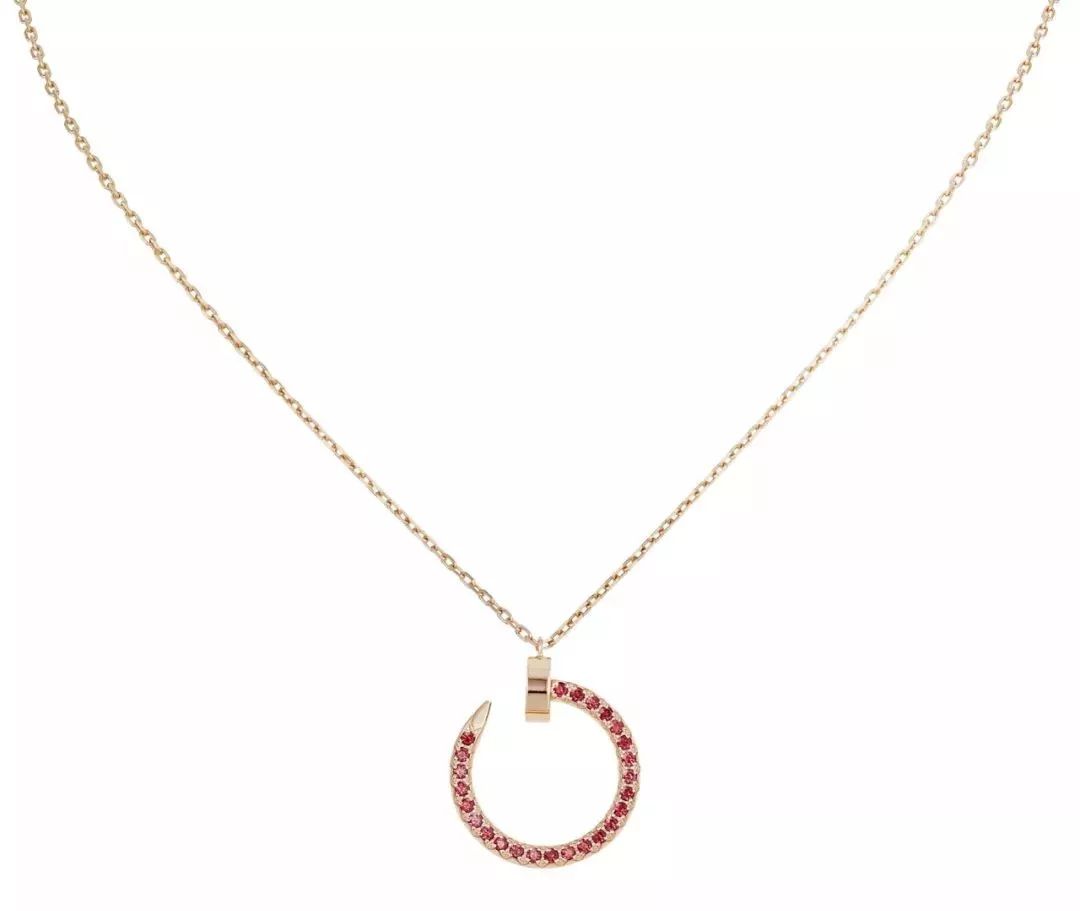 [Amore]JUSTE NECKLACE GOLD RED DIAMONDS