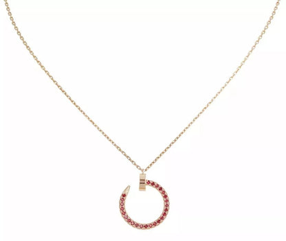 [Amore]JUSTE NECKLACE GOLD RED DIAMONDS