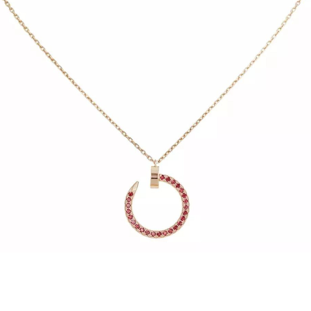 [Amore]JUSTE NECKLACE RED FULL DIAMONDS
