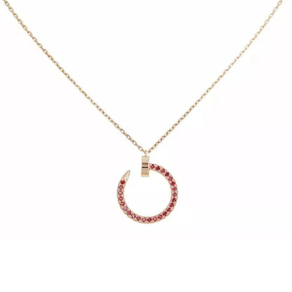 [Amore]JUSTE NECKLACE RED FULL DIAMONDS