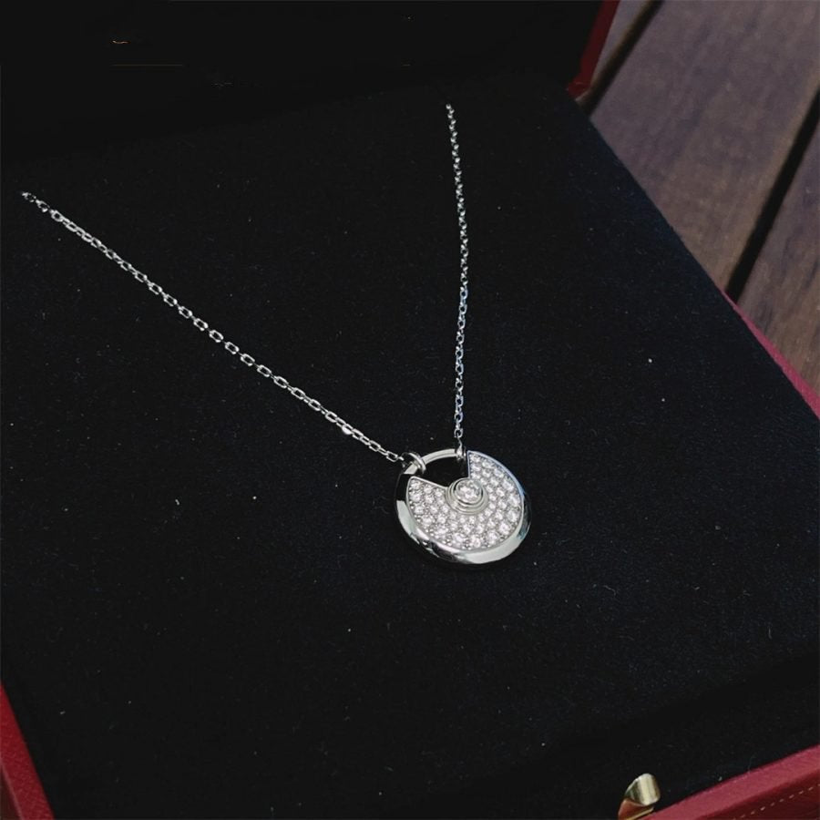 [Amore]AMULETTE SILVER FULL DIAMOND NECKLACE