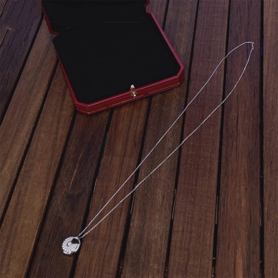 [Amore]AMULETTE SILVER FULL DIAMOND NECKLACE