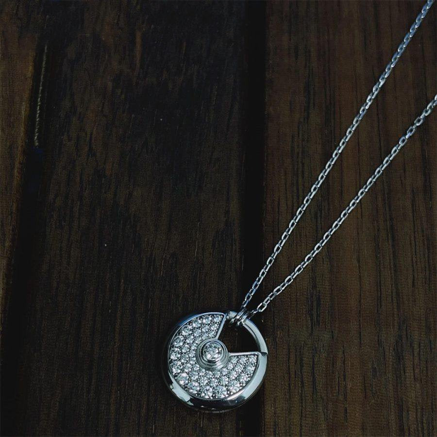 [Amore]AMULETTE SILVER FULL DIAMOND NECKLACE