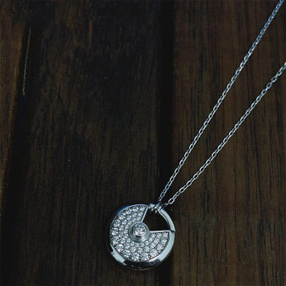 [Amore]AMULETTE SILVER FULL DIAMOND NECKLACE