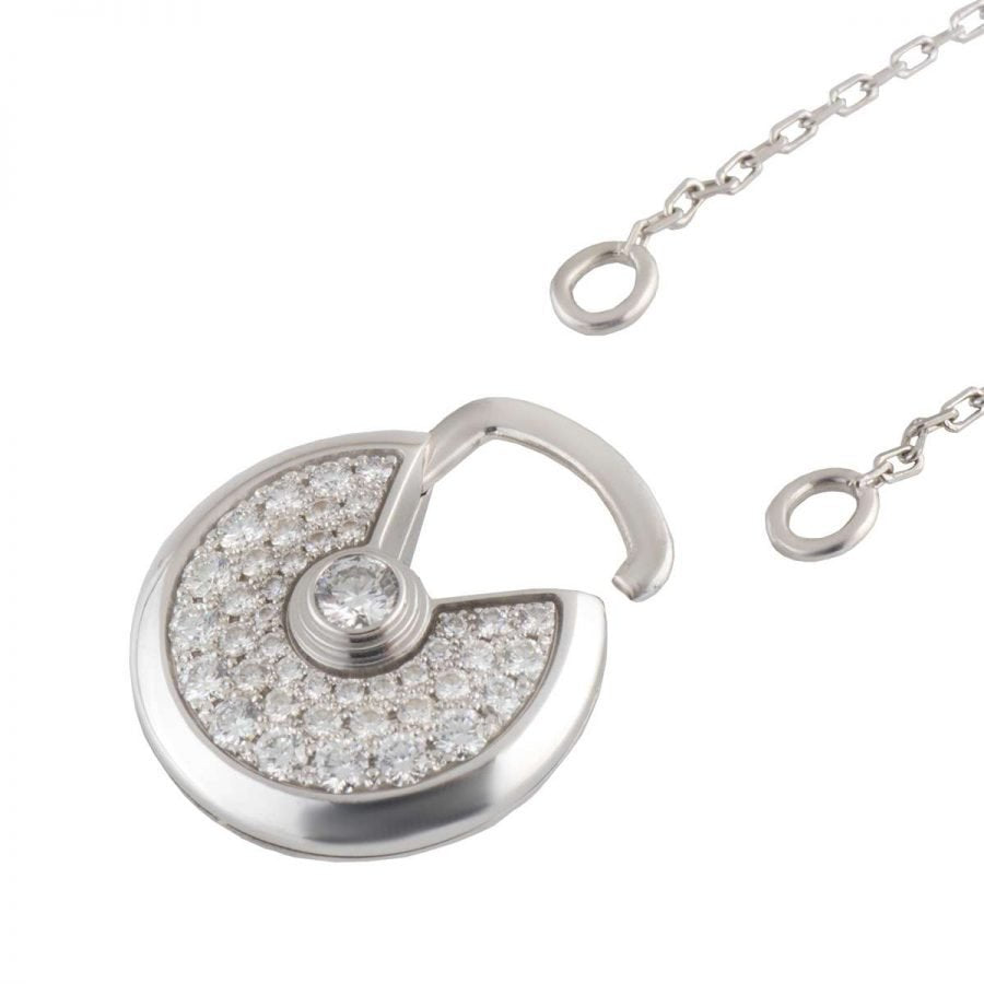 [Amore]AMULETTE SILVER FULL DIAMOND NECKLACE
