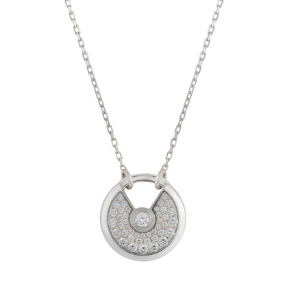 [Amore]AMULETTE SILVER FULL DIAMOND NECKLACE