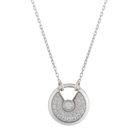[Amore]AMULETTE SILVER FULL DIAMOND NECKLACE