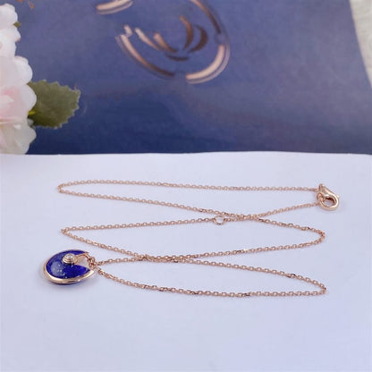 [Amore]AMULETTE ROSE GOLD AGATE NECKLACE