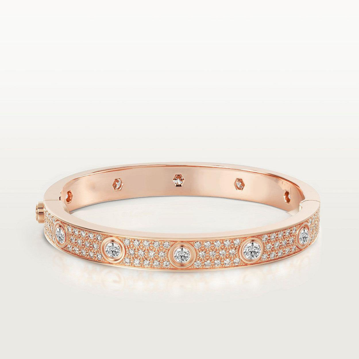 [Amore]LOVE BRACELET 6.1MM DIAMOND-PAVED 10 BIG DIAMONDS