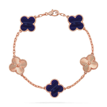 [Amore]CLOVER 5 MOTIF PURPLE STRIPES BRACELET COLLECTION