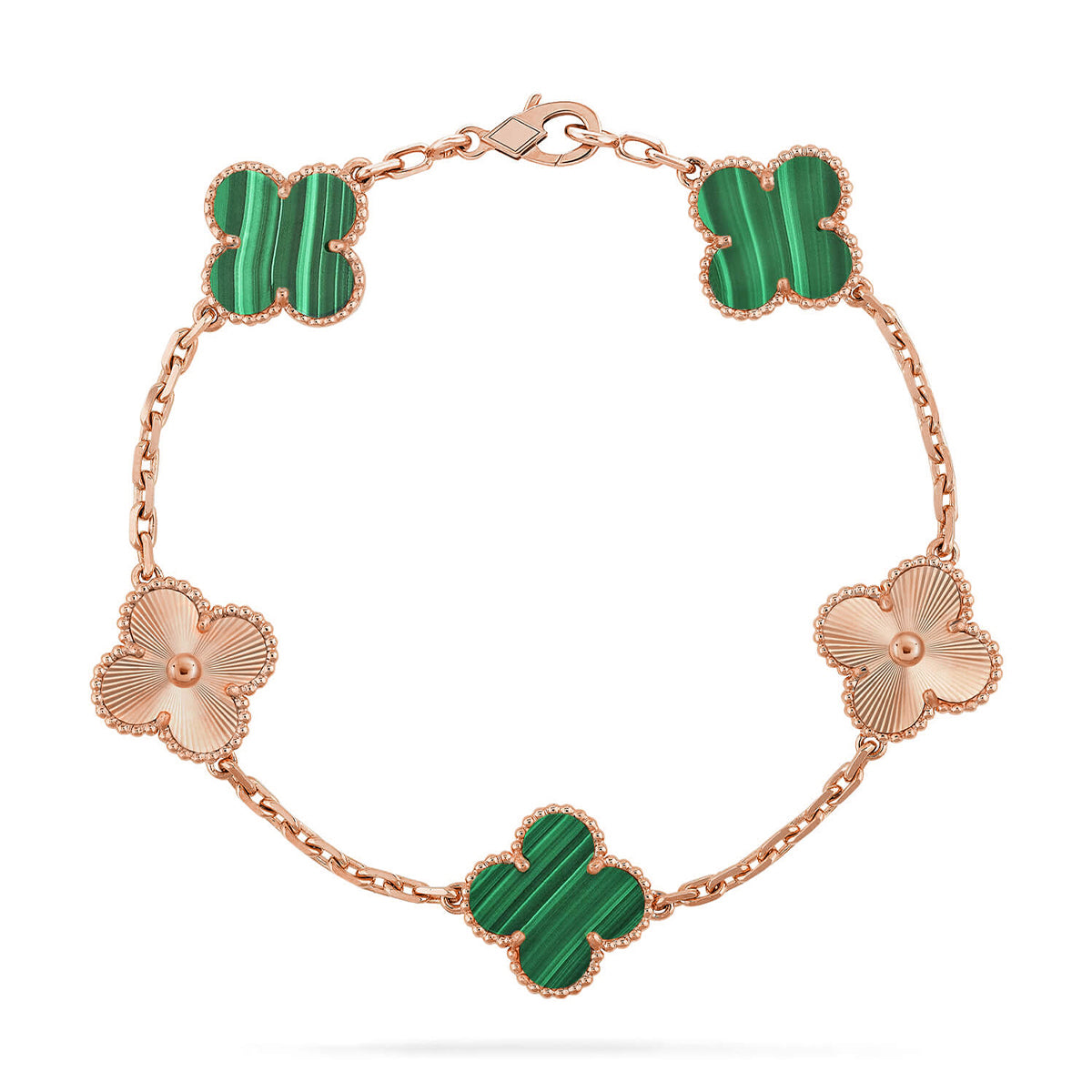 [Amore] CLOVER 5 MOTIF MALACHITE BRACELET COLLECTION