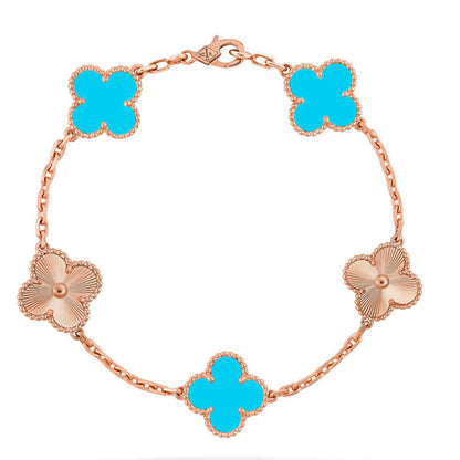 [Amore] CLOVER 5 MOTIF TURQUOISE BRACELET COLLECTION