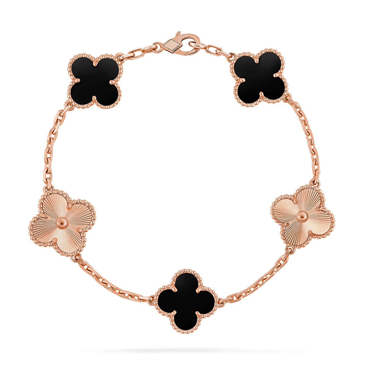 [Amore] CLOVER 5 MOTIF ONYXS BRACELET COLLECTION