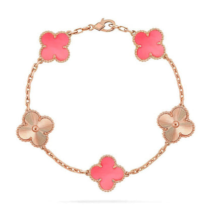 [Amore] CLOVER 5 MOTIFS  PINK MOP BRACELET COLLECTION