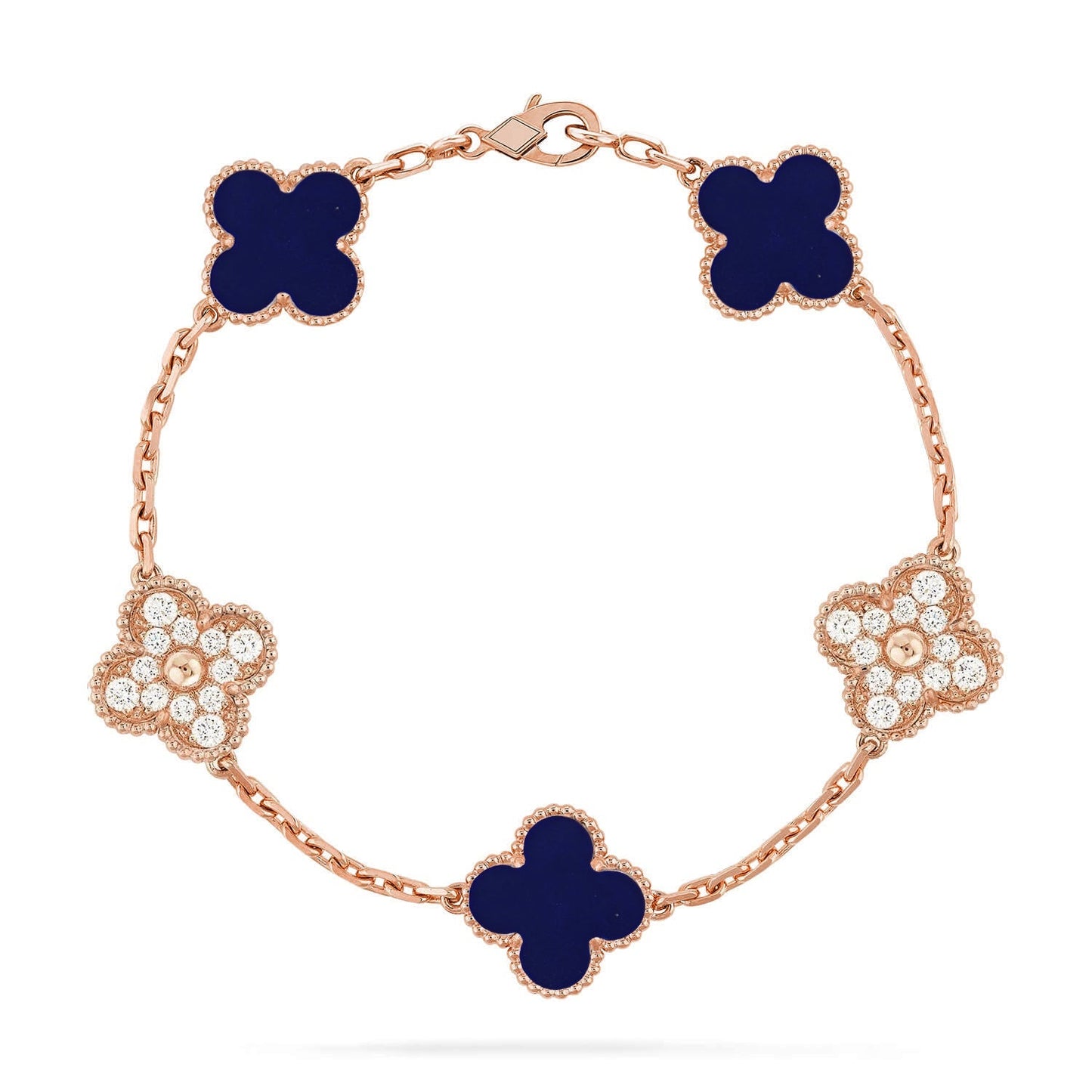 [Amore]CLOVER 5 MOTIF LAPIS LAZULI BRACELET COLLECTION