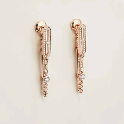 [Amore]CHAINE CHAOS DIAMOND DROP EARRINGS