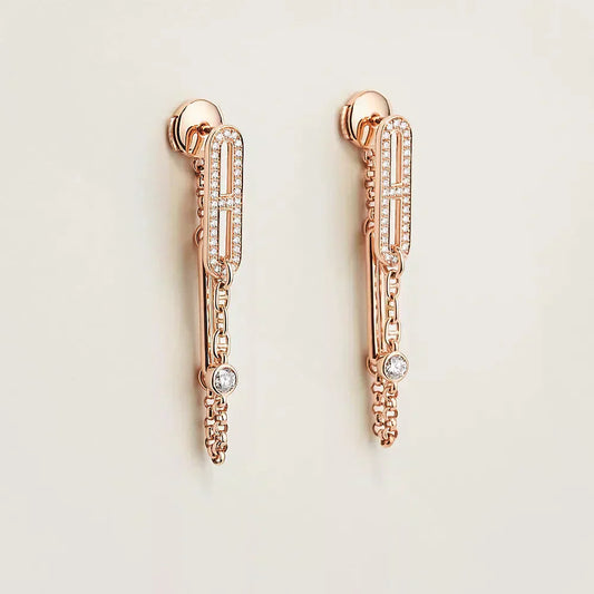 [Amore]CHAINE CHAOS DIAMOND DROP EARRINGS