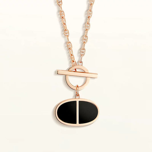 [Amore]CHAINE VERSO BLACK CERAMIC NECKLACE