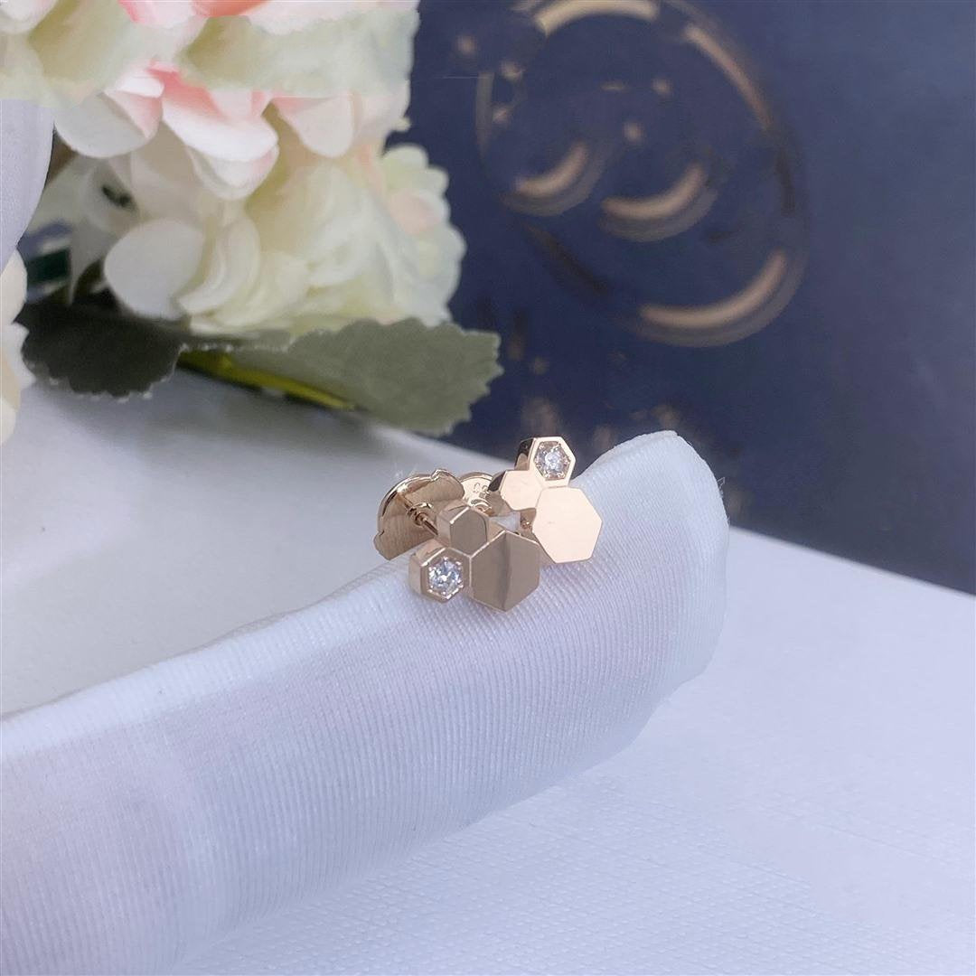 [Amore]BEE LOVE PINK GOLD DIAMOND EARRINGS