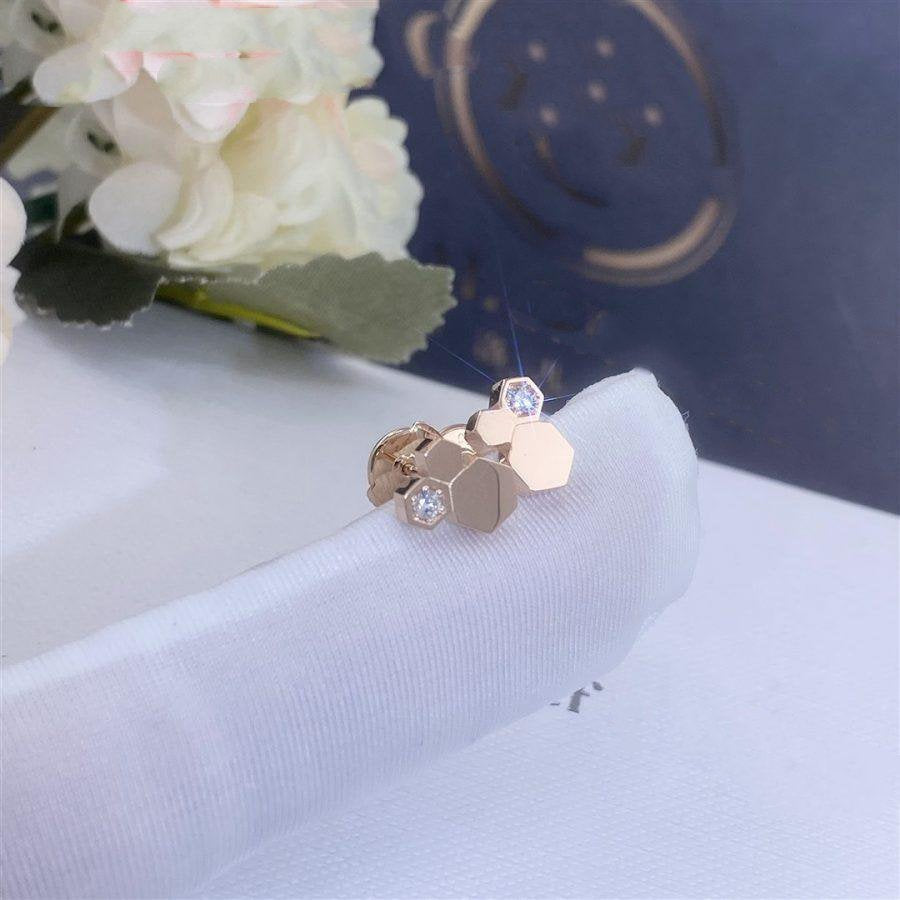 [Amore]BEE LOVE PINK GOLD DIAMOND EARRINGS