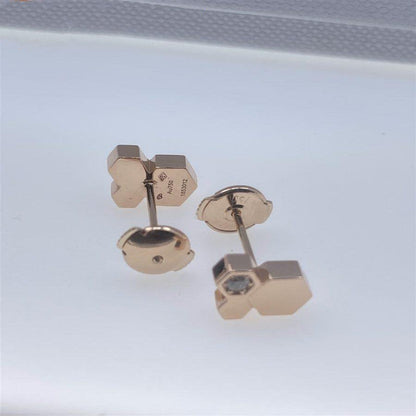 [Amore]BEE LOVE PINK GOLD DIAMOND EARRINGS