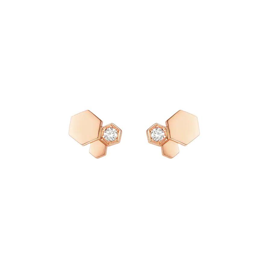 [Amore]BEE LOVE PINK GOLD DIAMOND EARRINGS