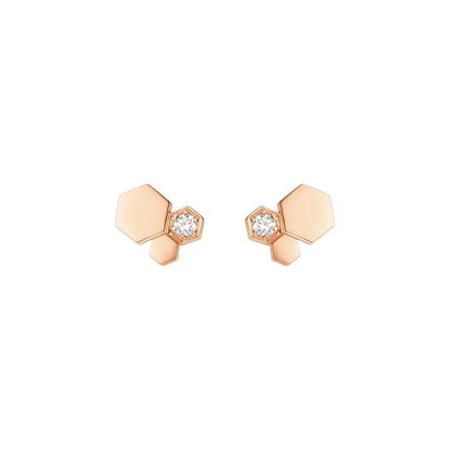 [Amore]BEE LOVE PINK GOLD DIAMOND EARRINGS