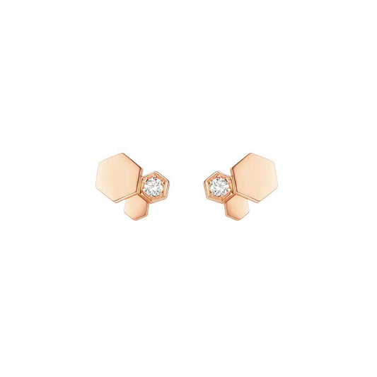 [Amore]BEE LOVE PINK GOLD DIAMOND EARRINGS
