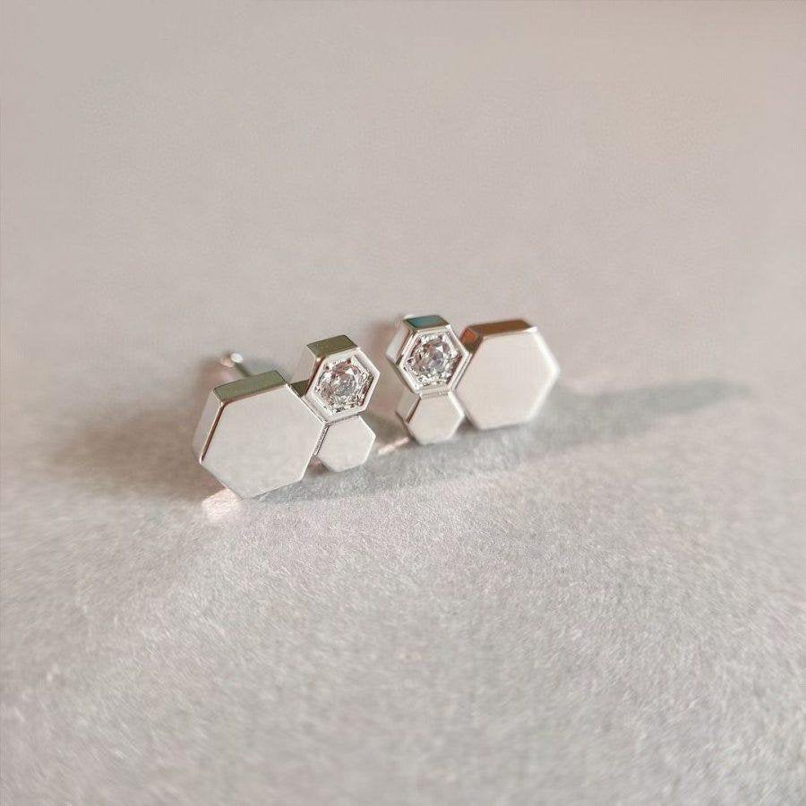 [Amore]BEE LOVE SILVER DIAMOND EARRINGS