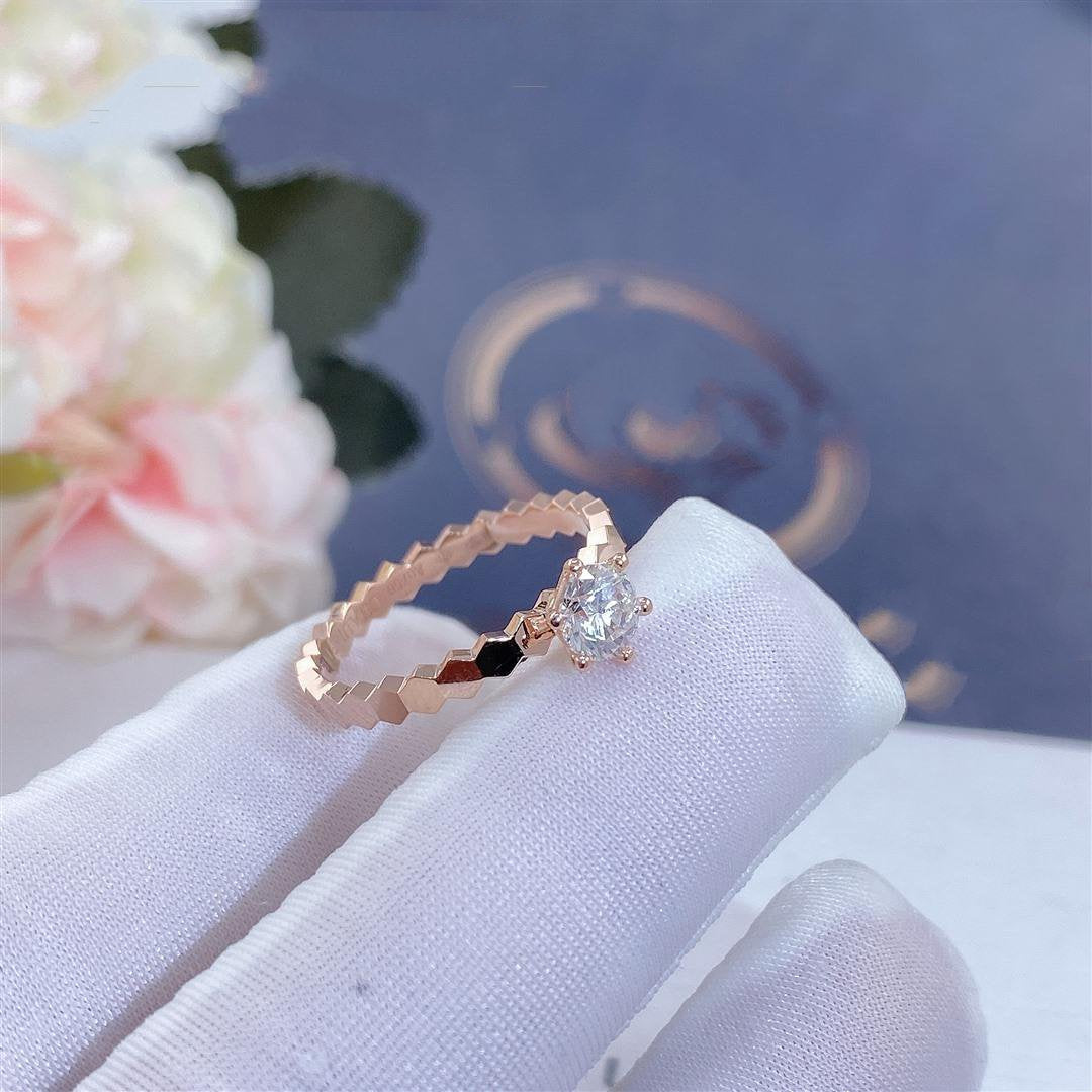 [Amore]BEE LOVE RING PINK GOLD 1 DIAMOND