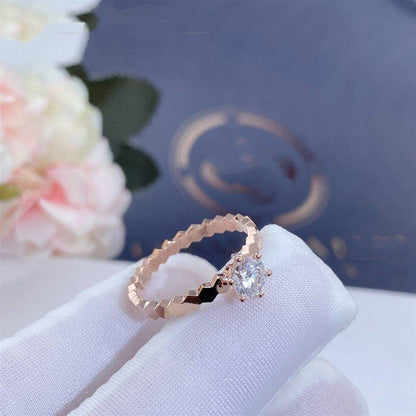 [Amore]BEE LOVE RING PINK GOLD 1 DIAMOND