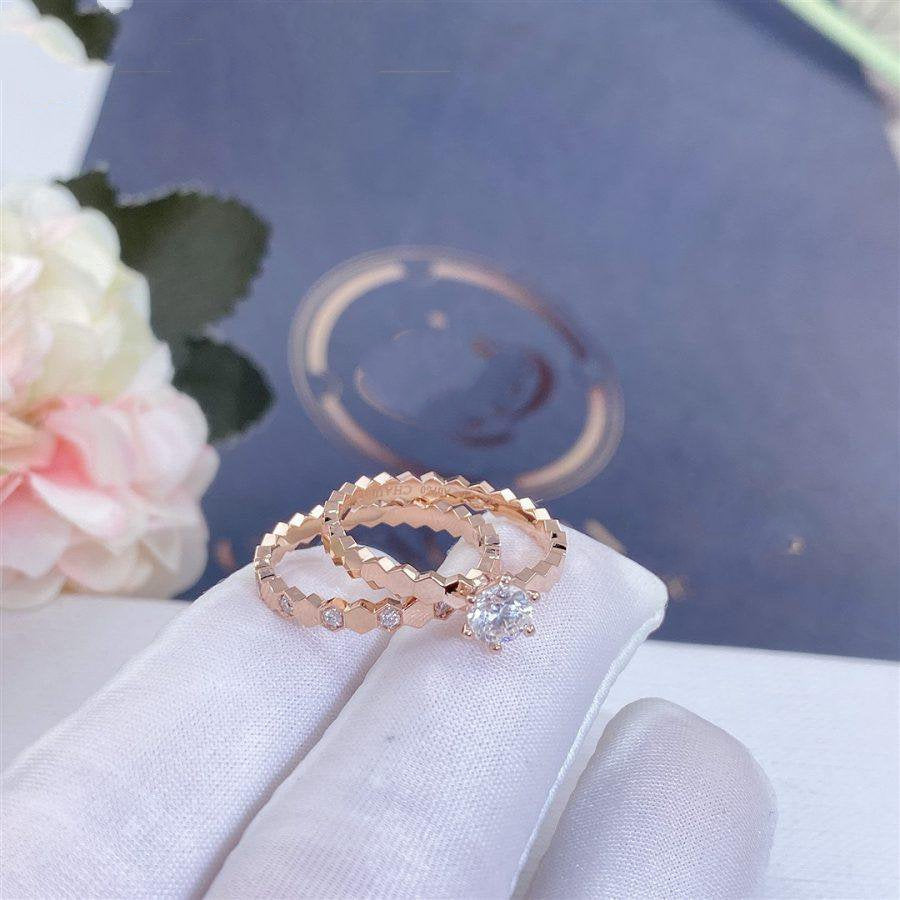[Amore]BEE LOVE RING PINK GOLD 1 DIAMOND
