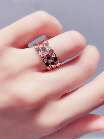 [Amore]BEE LOVE RING PINK GOLD DIAMOND