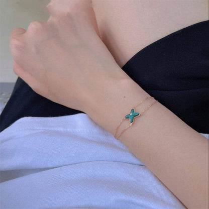[Amore]JEUX BRACELET MALACHITE PINK GOLD 1 DIAMOND