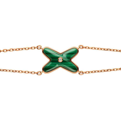 [Amore]JEUX BRACELET MALACHITE PINK GOLD 1 DIAMOND