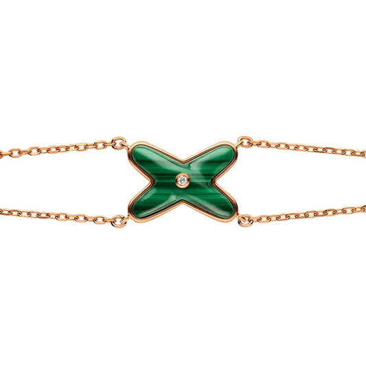 [Amore]JEUX BRACELET MALACHITE PINK GOLD 1 DIAMOND