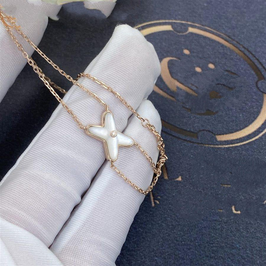 [Amore]JEUX BRACELET WHITE MOP PINK GOLD 1 DIAMOND