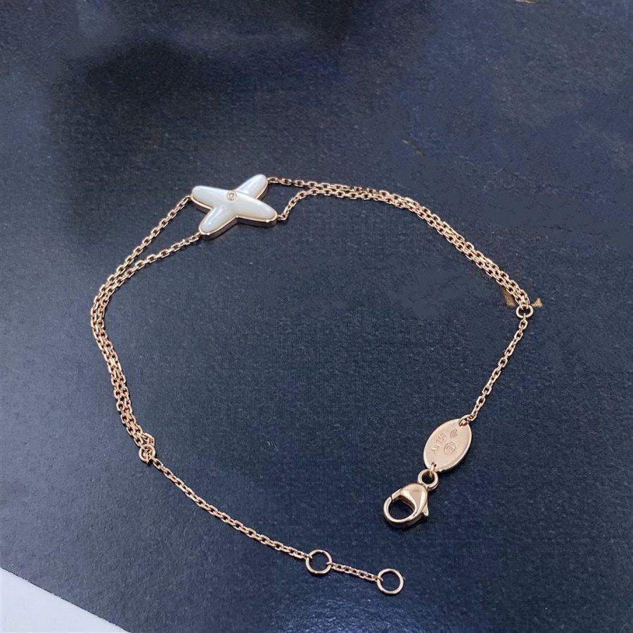 [Amore]JEUX BRACELET WHITE MOP PINK GOLD 1 DIAMOND