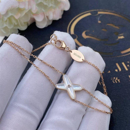[Amore]JEUX BRACELET WHITE MOP PINK GOLD 1 DIAMOND