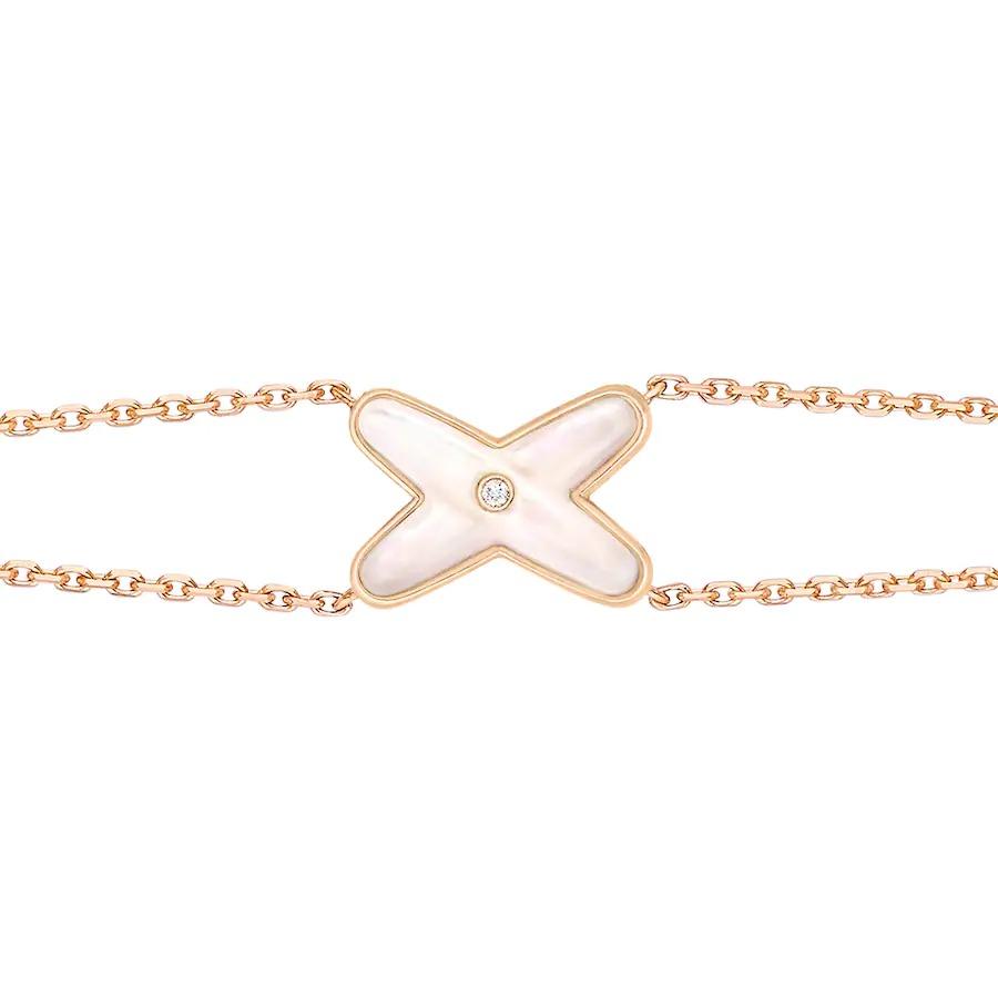 [Amore]JEUX BRACELET WHITE MOP PINK GOLD 1 DIAMOND