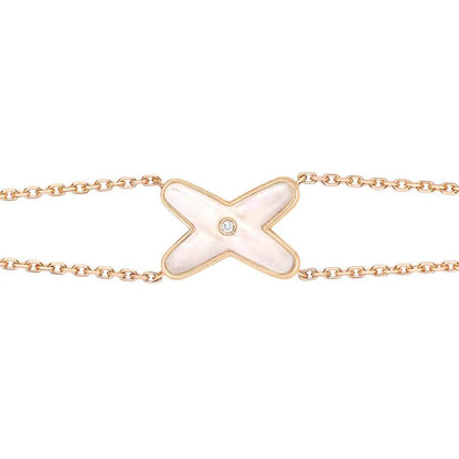 [Amore]JEUX BRACELET WHITE MOP PINK GOLD 1 DIAMOND