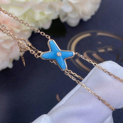 [Amore]JEUX BRACELET TURQUOISE PINK GOLD 1 DIAMOND