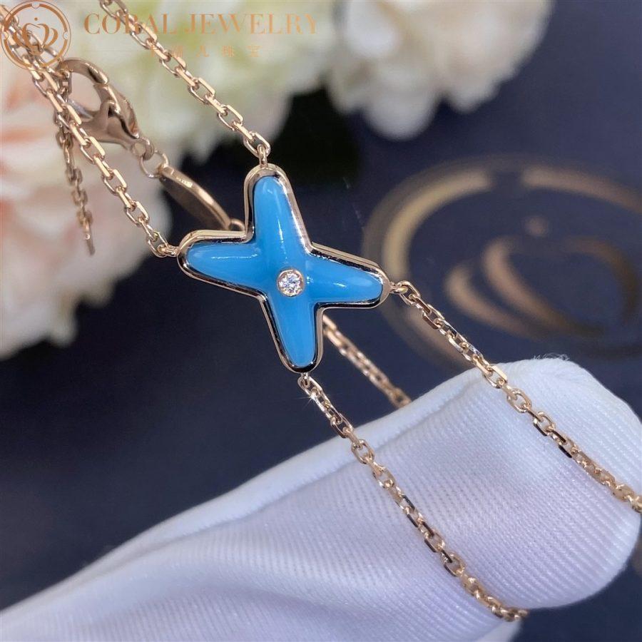 [Amore]JEUX BRACELET TURQUOISE PINK GOLD 1 DIAMOND