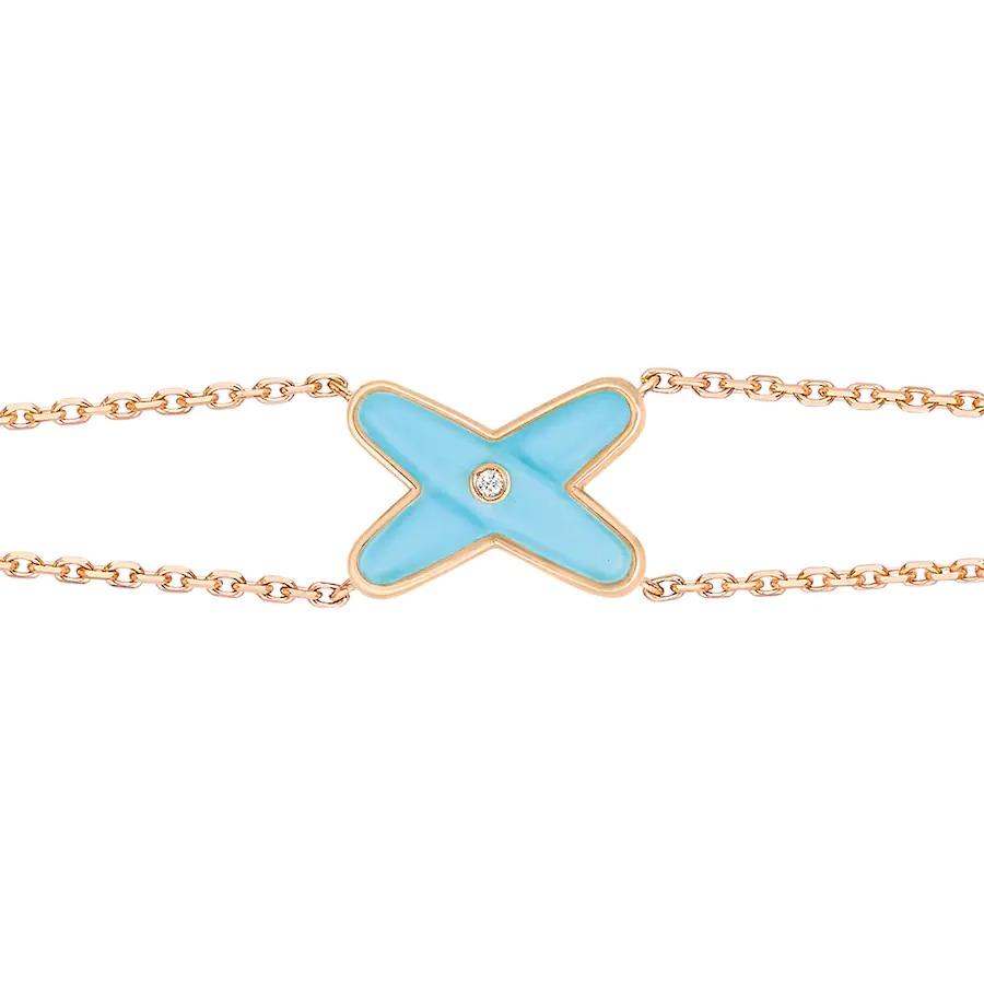 [Amore]JEUX BRACELET TURQUOISE PINK GOLD 1 DIAMOND